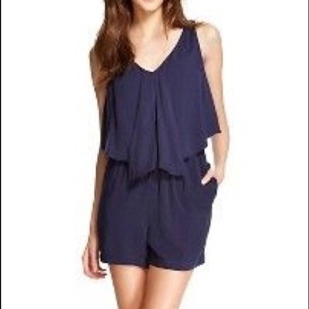 NWT Navy Romper with Pockets